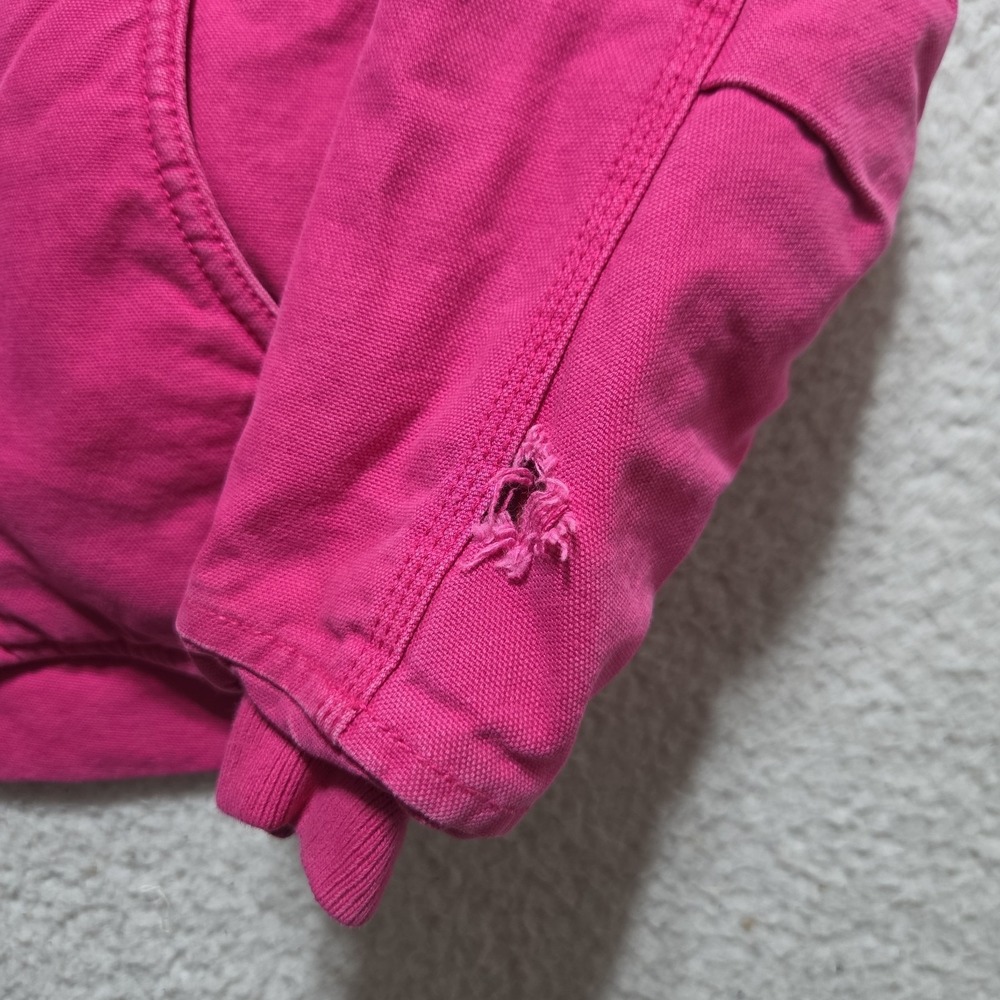 Carhartt Jacket Youth Girls‎ Size XS 6 Hot Pink Lined Zip Up Hooded Sherpa Lined - Picture 2 of 8